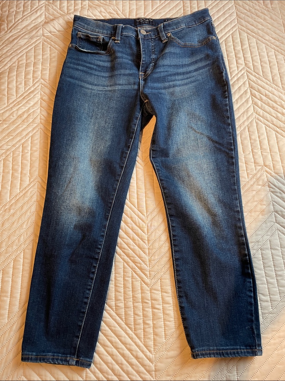 Lucky Brand Ava Mid rise Crop Indigo Jeans